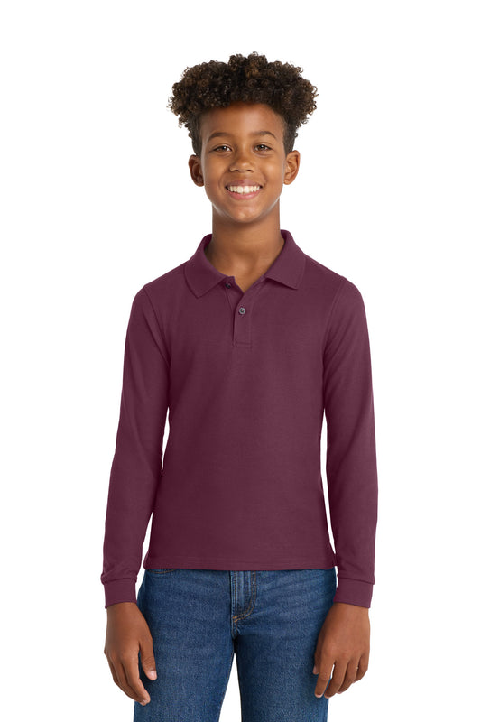 Port Authority® Youth Long Sleeve Silk Touch™ Polo. Y500LS