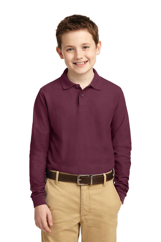 Port Authority® Youth Long Sleeve Silk Touch™ Polo. Y500LS