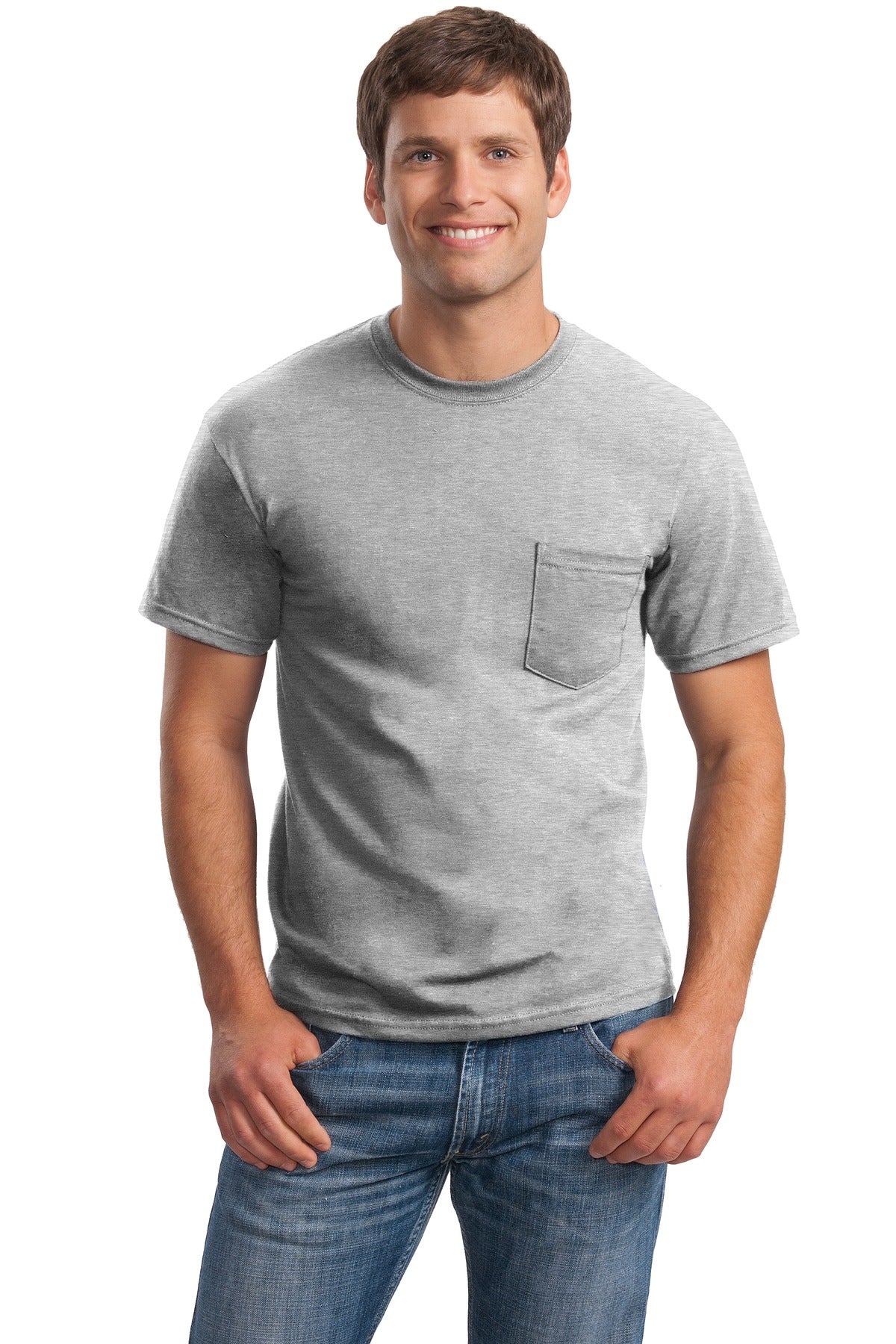 Gildan® - Ultra Cotton® 100% US Cotton T-Shirt with Pocket. 2300