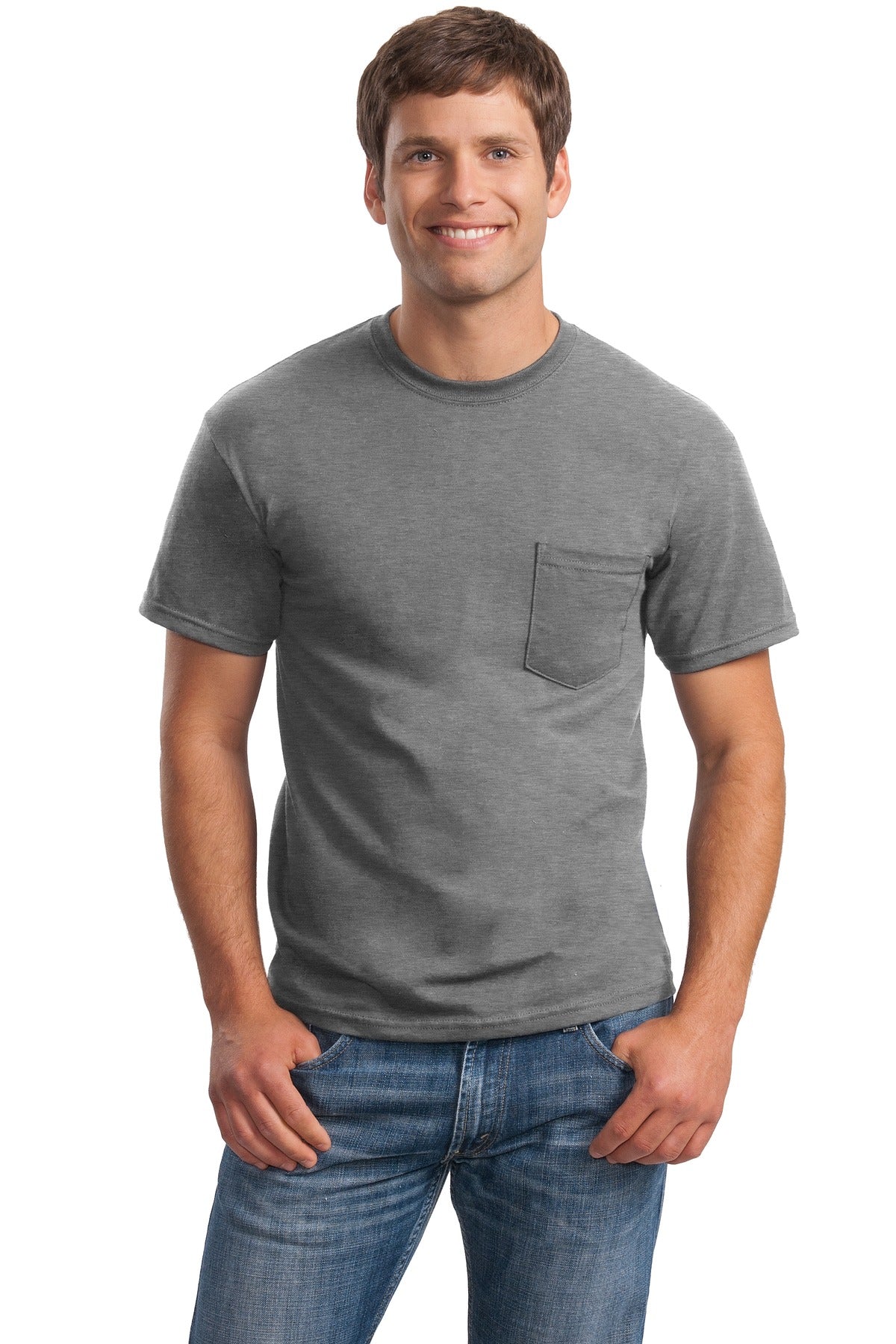 Gildan® - Ultra Cotton® 100% US Cotton T-Shirt with Pocket. 2300