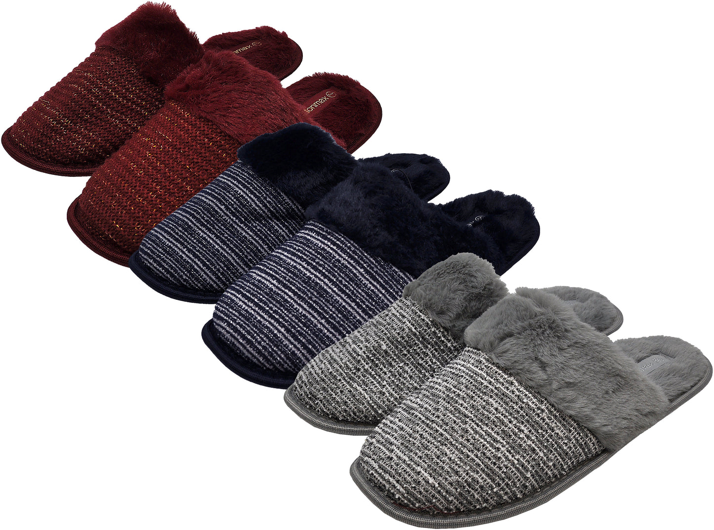Women's Stripped Indoor Slippers