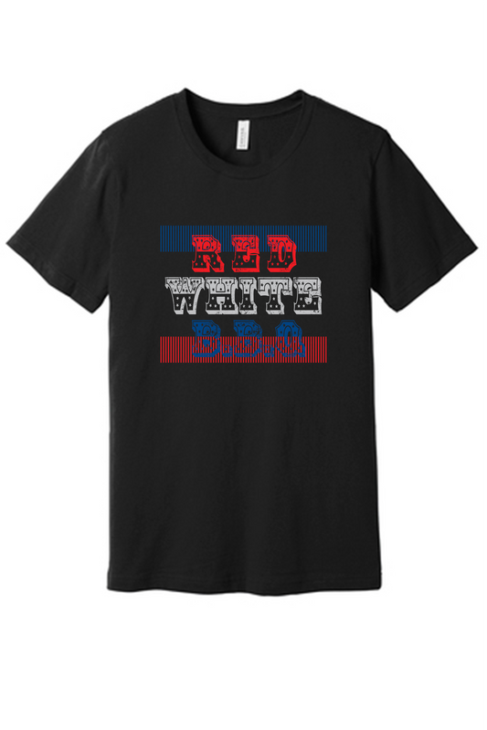 A PLACE TO REMEMBER® Red White B.B.Q Patriotic Unisex Jersey Tee
