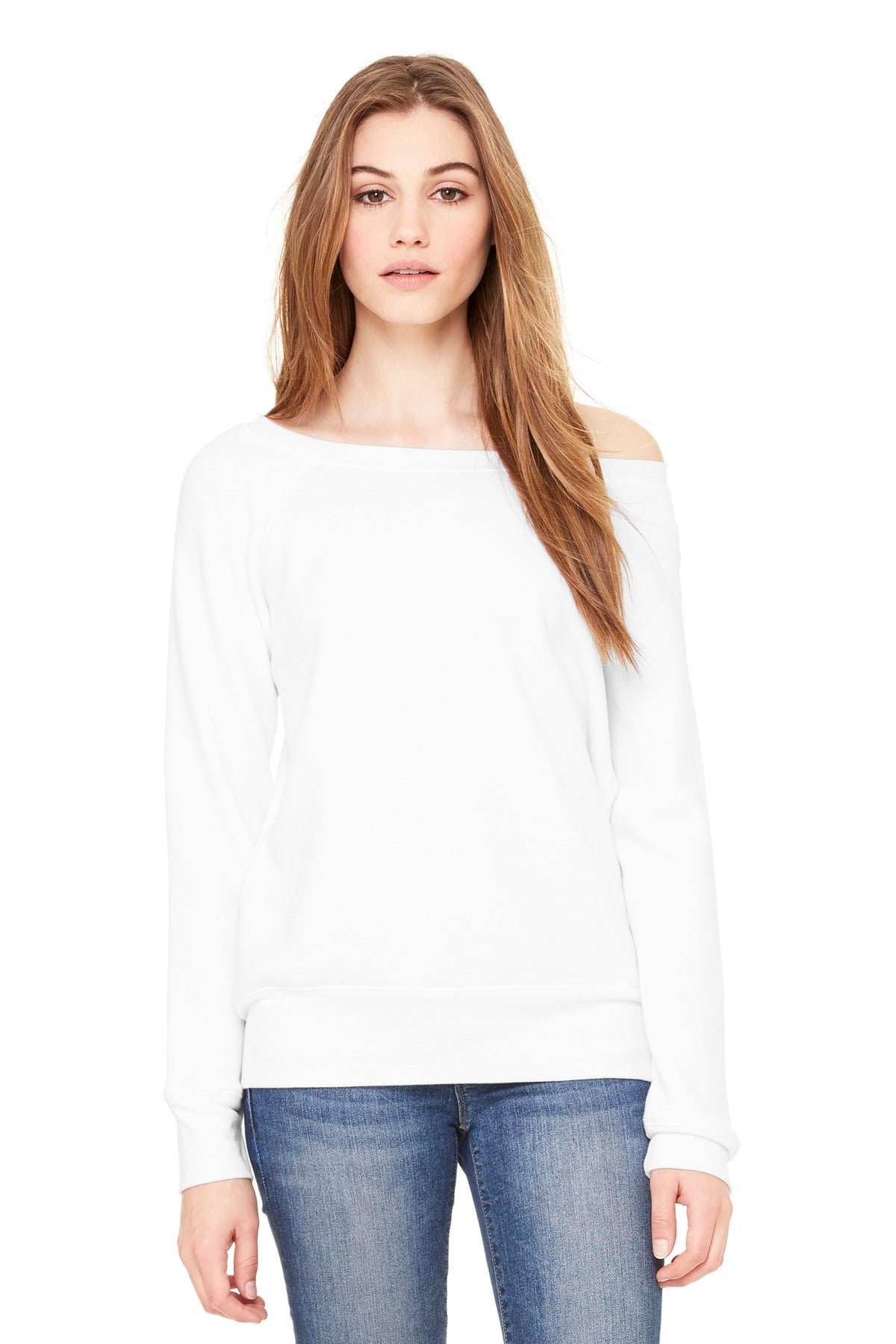 BELLA+CANVAS ® Women's Sponge Fleece Wide-Neck Sweatshirt. BC7501