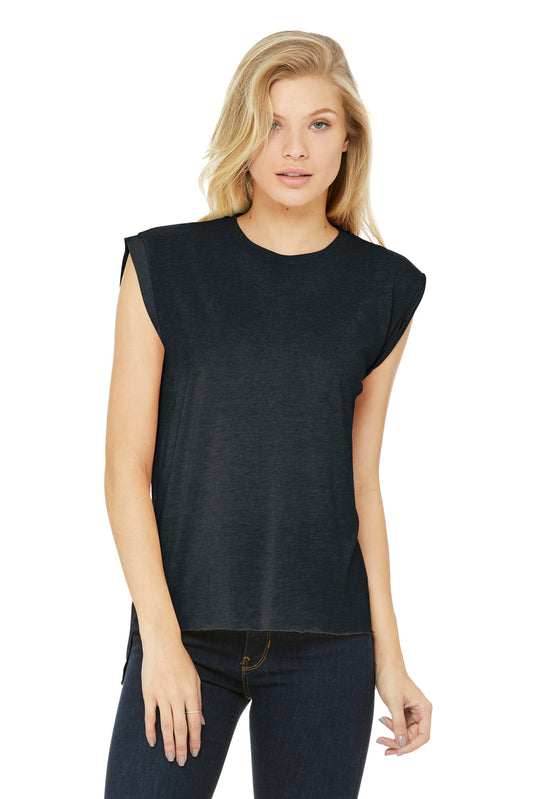 BELLA+CANVAS ® Women's Flowy Muscle Tee With Rolled Cuffs. BC8804