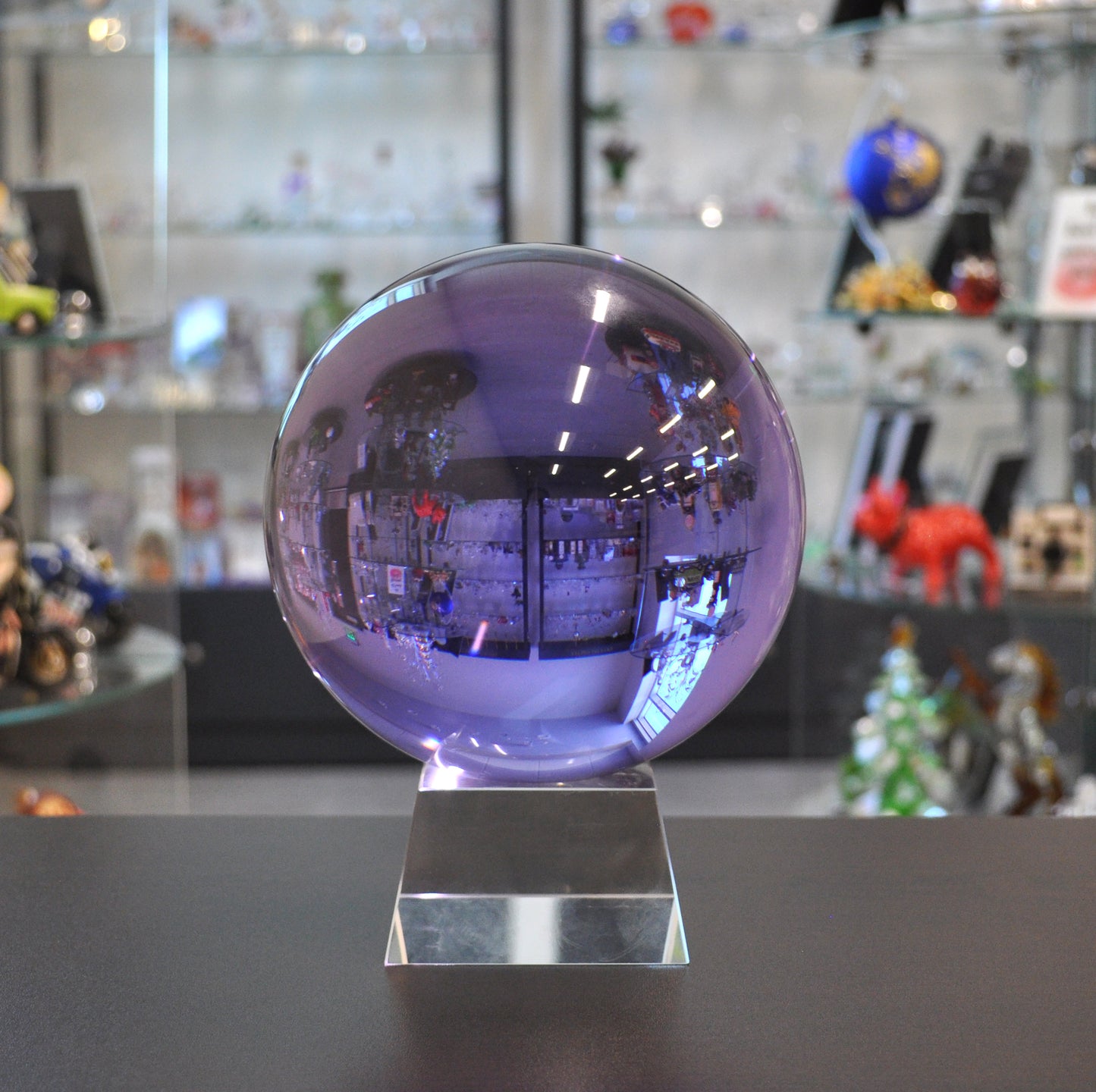 100 mm 4" Clear Crystal Ball with Stand by Crystal Castle