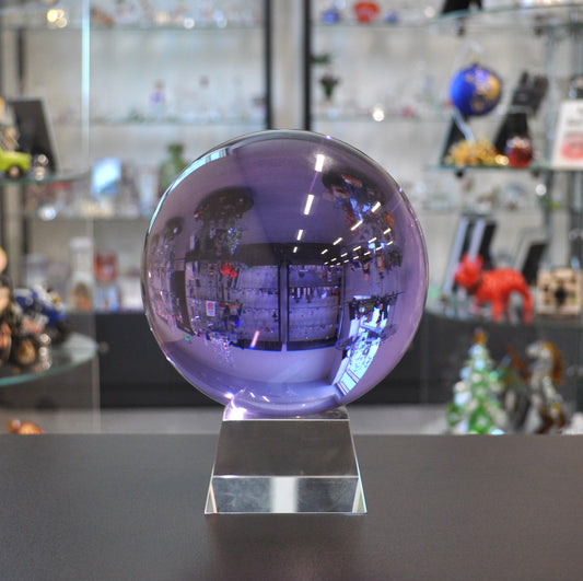 150 mm 6" Clear Crystal Ball with Stand by Crystal Castle
