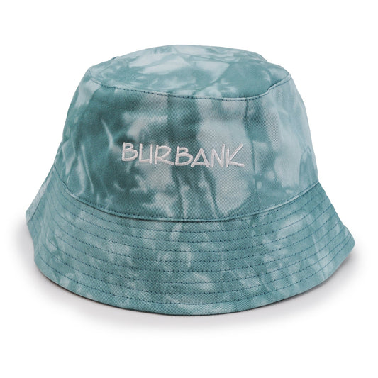 Reversible Your Beach City Unisex 100% Cotton Packable Summer Travel Bucket Beach Sun Hat Outdoor Cap. (Tie Dye Green/Green)