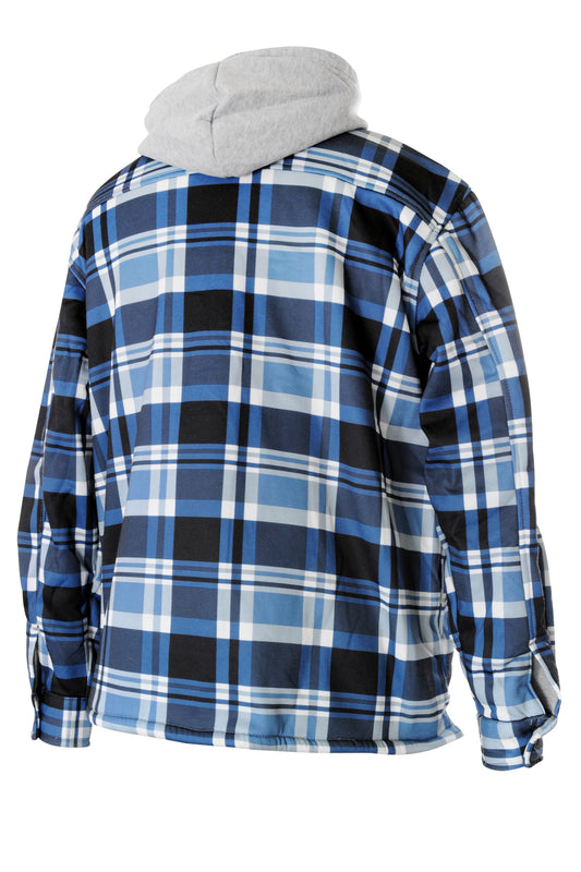 Young USA® Men's Zip Up Hooded Flannel Shirt Jacket