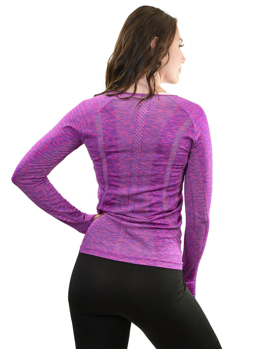 Young USA® Ladies Athletic Long Sleeve Shirt, V-Neck