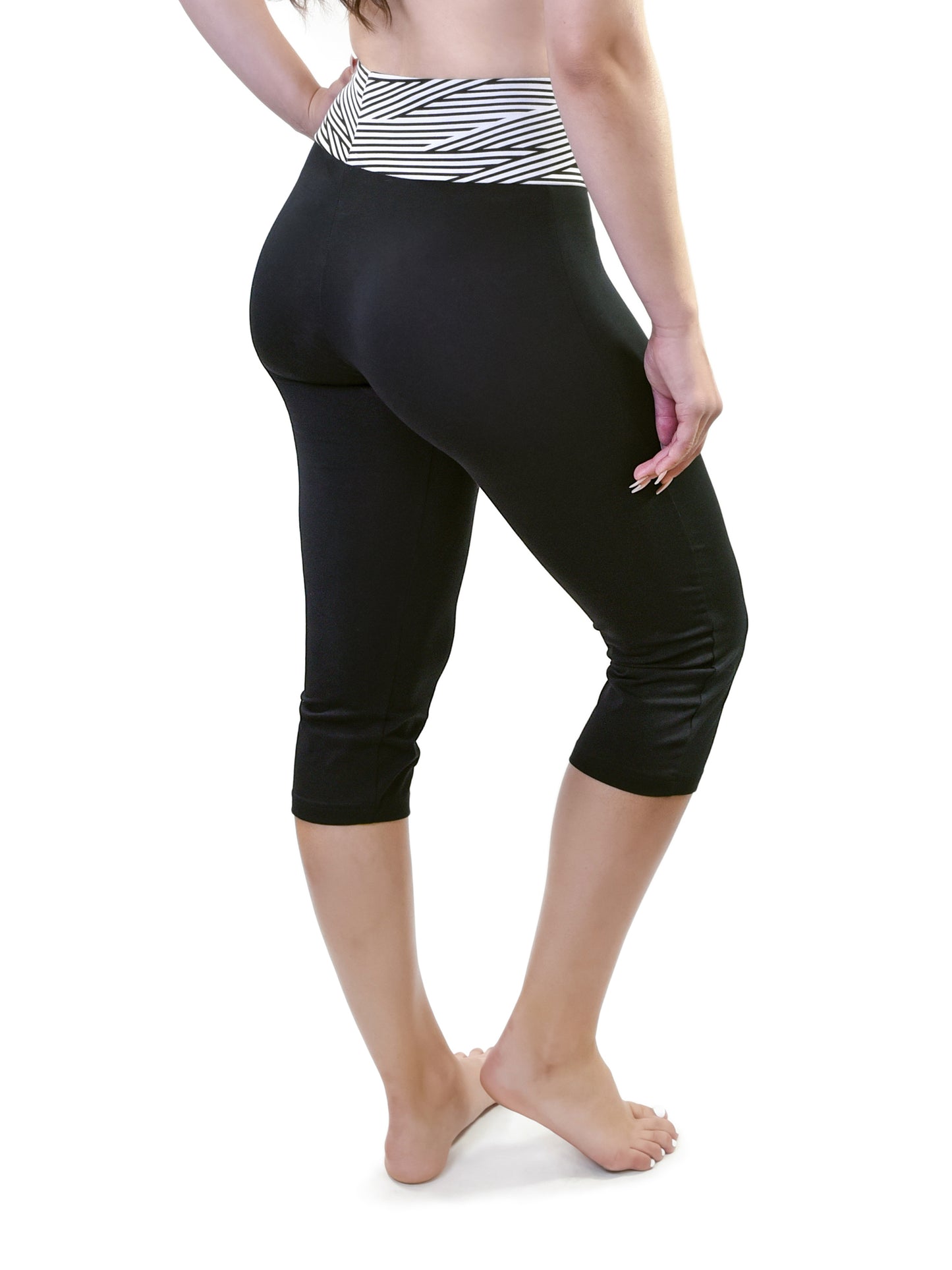 Young USA® Ladies Yoga Capri Pants, Waist Control