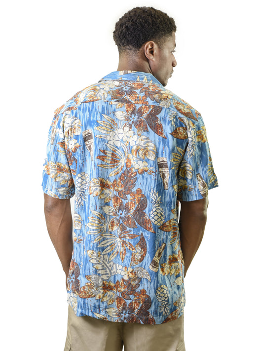 Men's Hawaiian Shirt, Pineapple Beer Bottle
