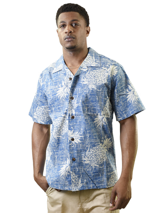 Men's Hawaiian Shirt, Pineapple