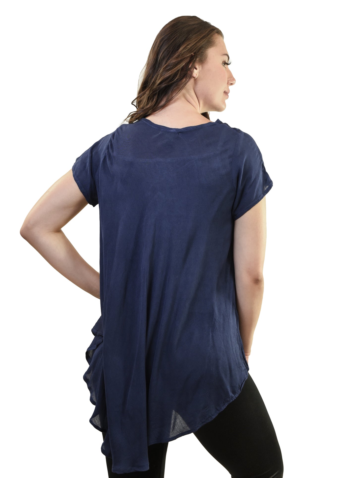 Young USA® Ladies Bohemian Blouse, Navy