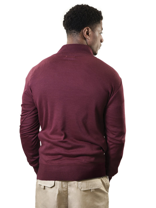 Young USA® Men's Quarter Zip Knit Pullover Golf Sweater Jacket