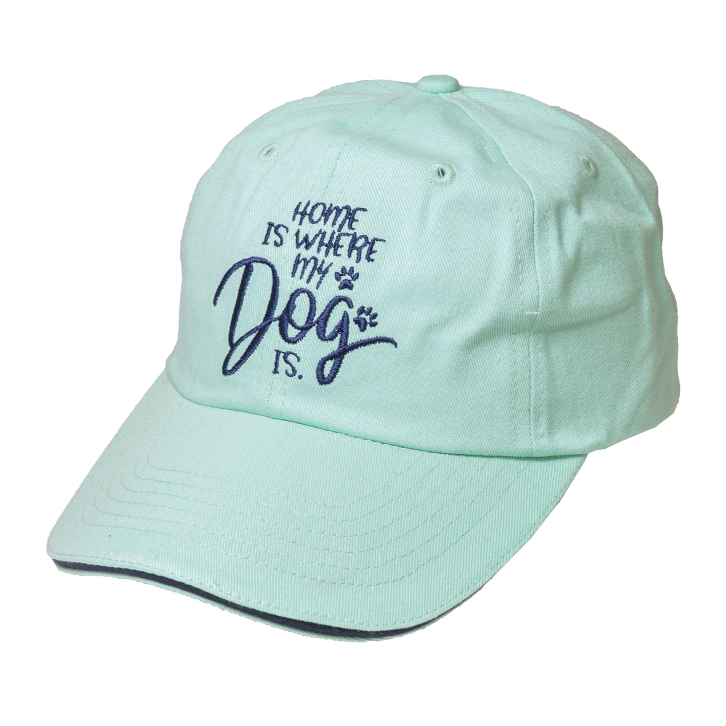 Pet Collection "Home Is Where My Dog Is" 100% Cotton Adjustable Sports Cap.