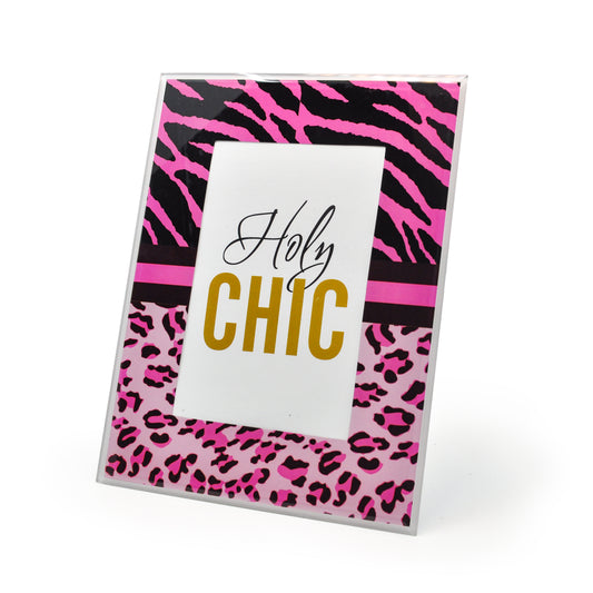 Zebra Cheetah Pattern 4" x 6" Photo Frame by Crystal Castle
