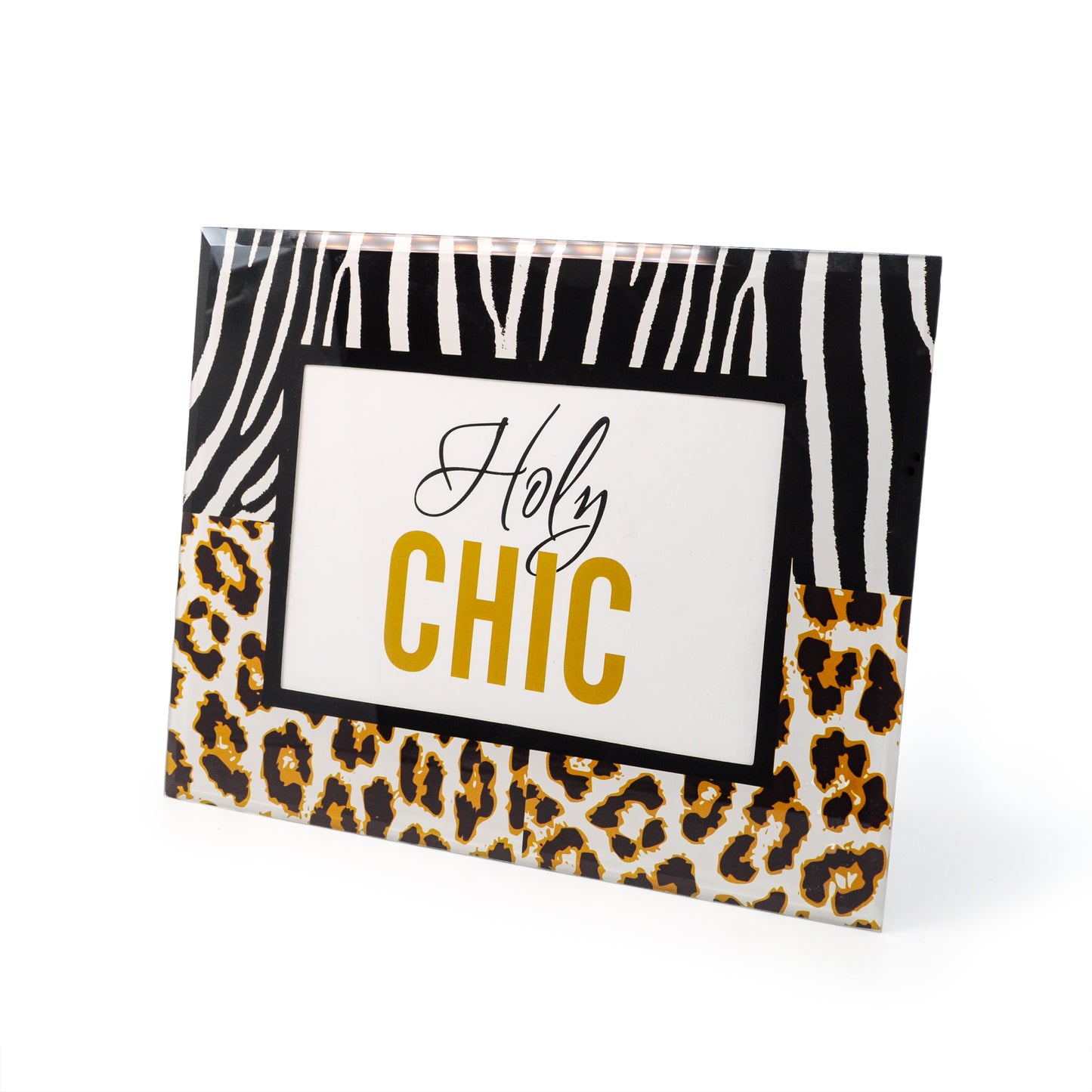 Zebra Cheetah Pattern 4" x 6" Photo Frame by Crystal Castle