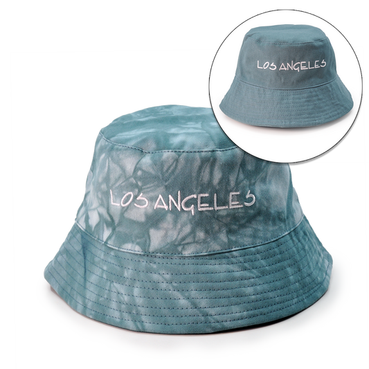 RIVER BEACH®-Reversible Your City Unisex 100% Cotton Packable Summer Travel Tye Dye Bucket Beach Sun Hat Outdoor Cap