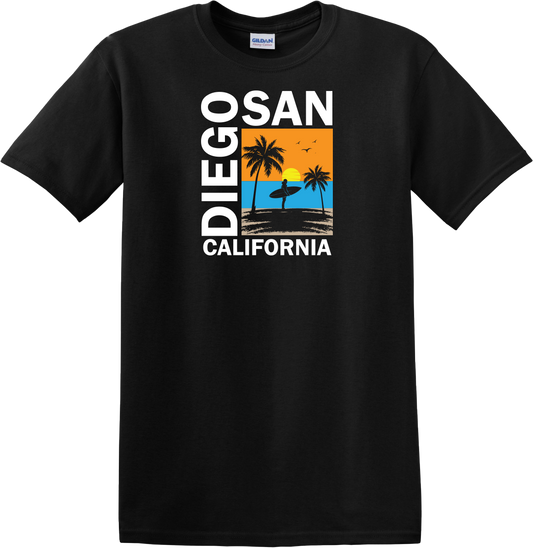 Graphic T-Shirt - SURFER ON SUNSET