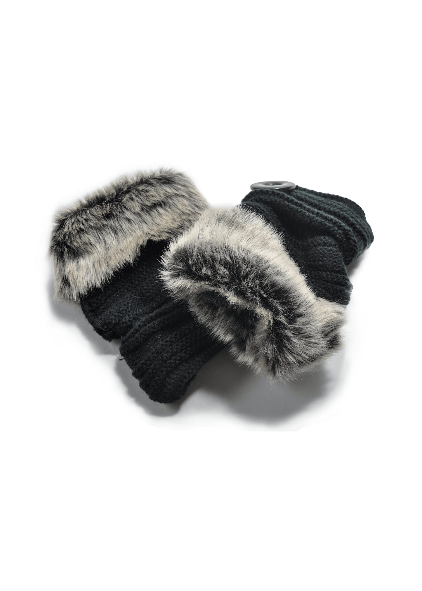 Ladies Fingerless Faux Fur Gloves