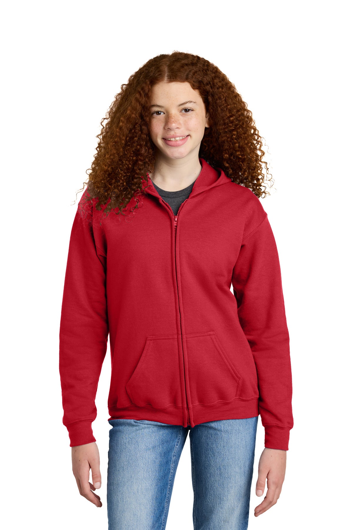 Gildan® Youth Heavy Blend™ Full-Zip Hooded Sweatshirt. 18600B