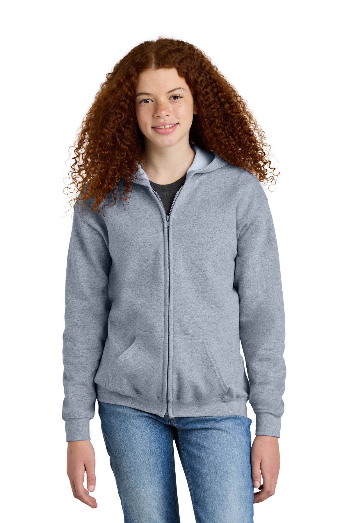 Gildan® Youth Heavy Blend™ Full-Zip Hooded Sweatshirt. 18600B