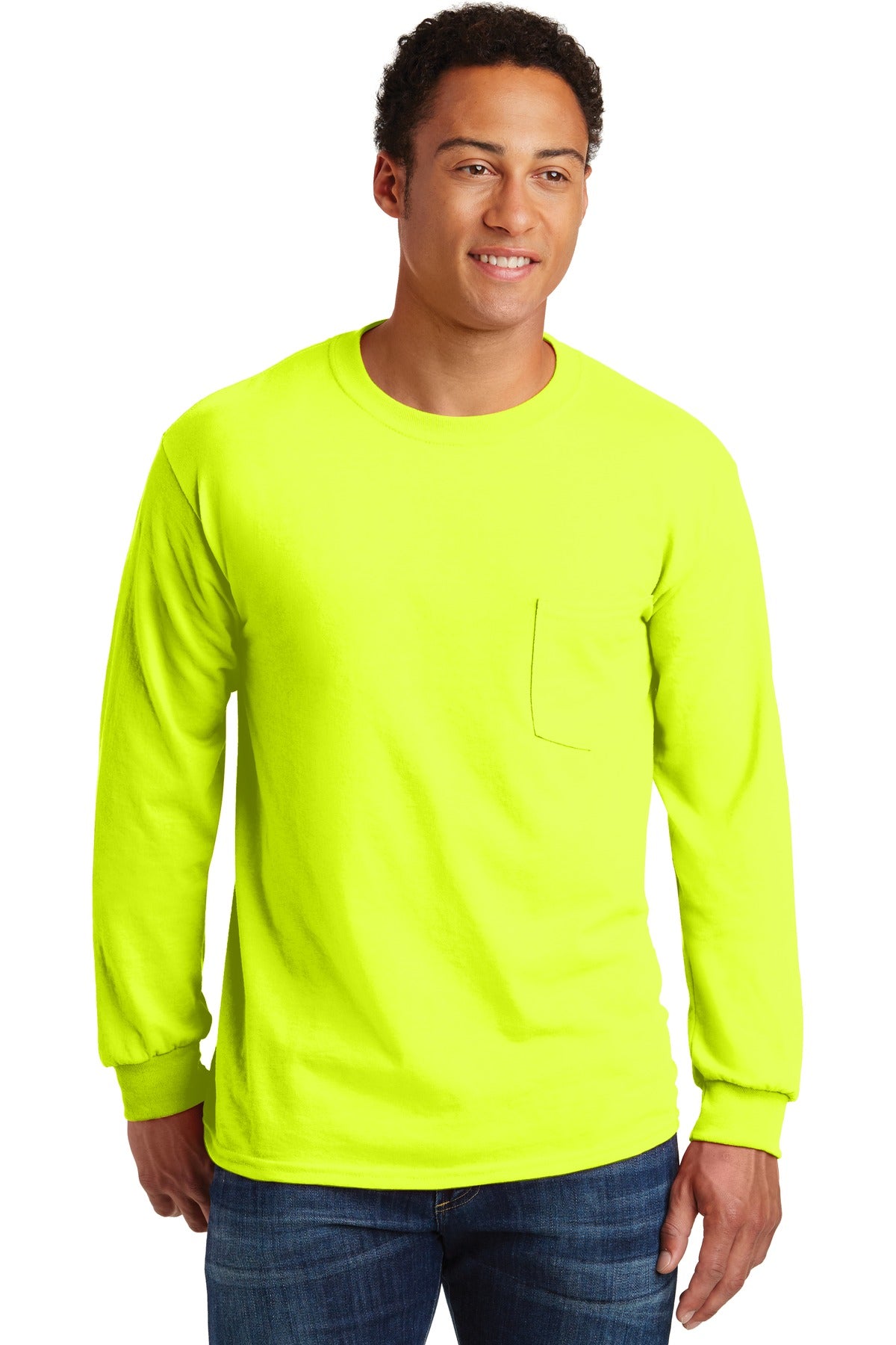 Gildan? - Ultra Cotton? 100% US Cotton Long Sleeve T-Shirt with Pocket.  2410