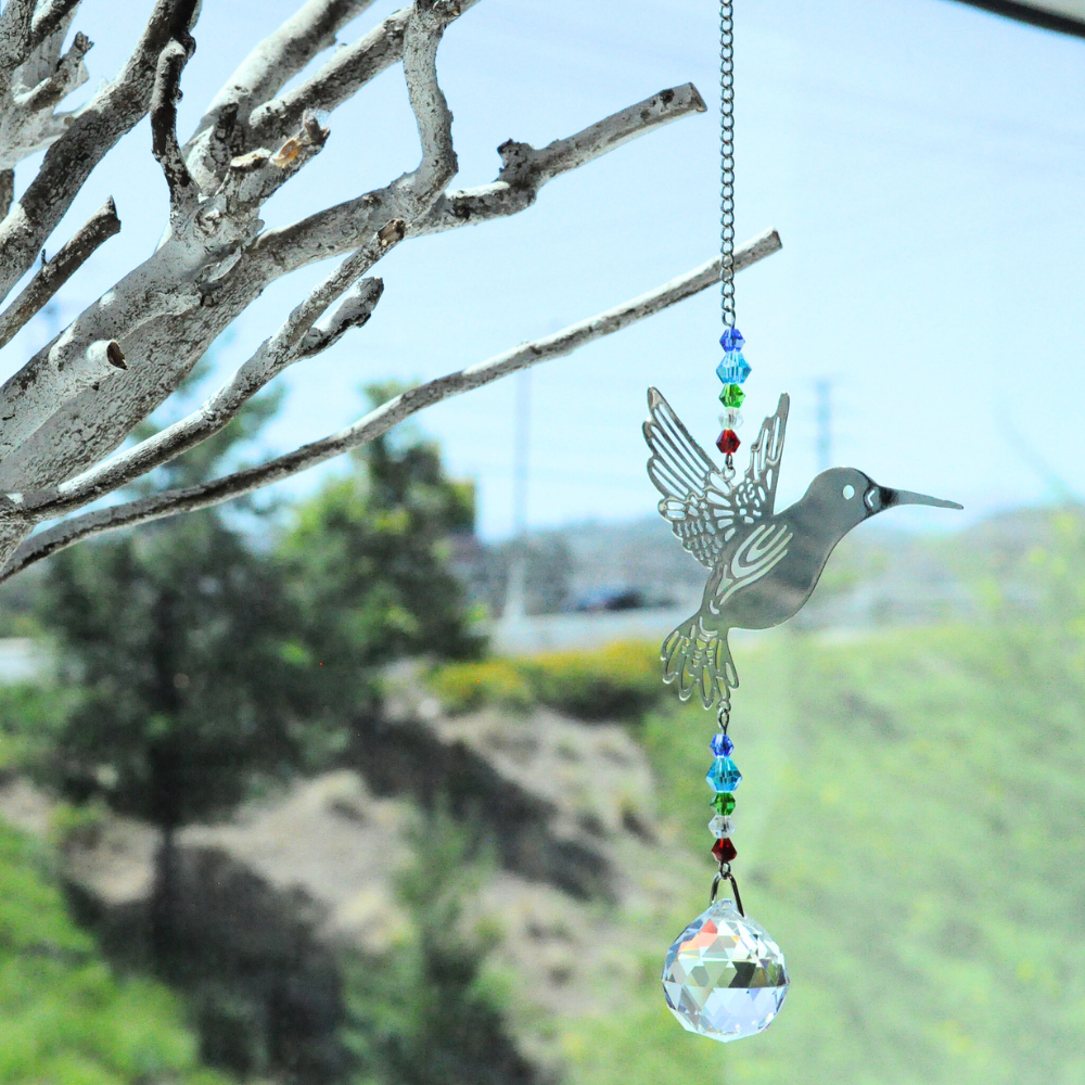 Stainless Steel Suncatcher with Crystal and Mirror Finish | Exquisite Decor for Your Home