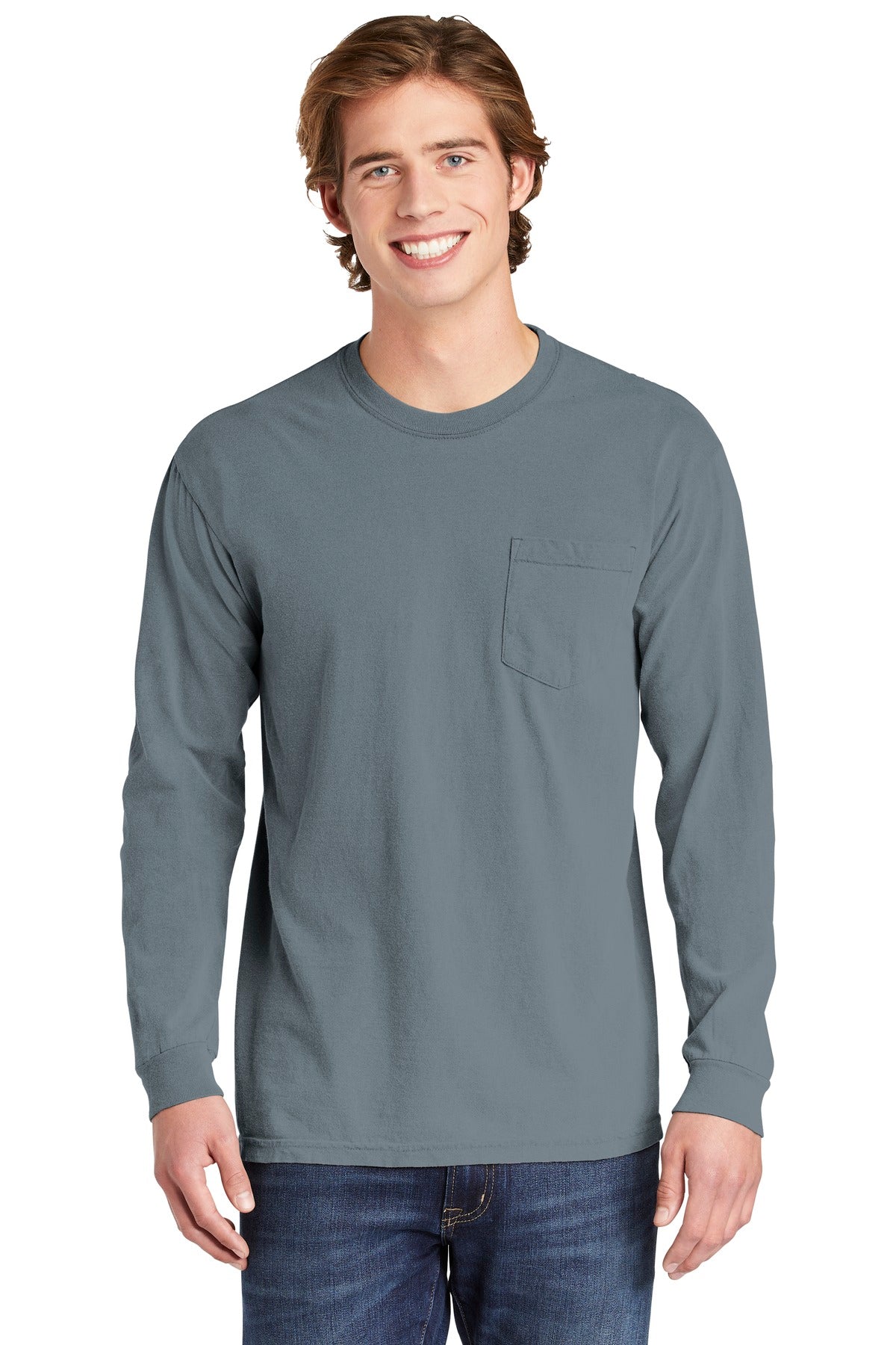 COMFORT COLORS ® Heavyweight Ring Spun Long Sleeve Pocket Tee. 4410