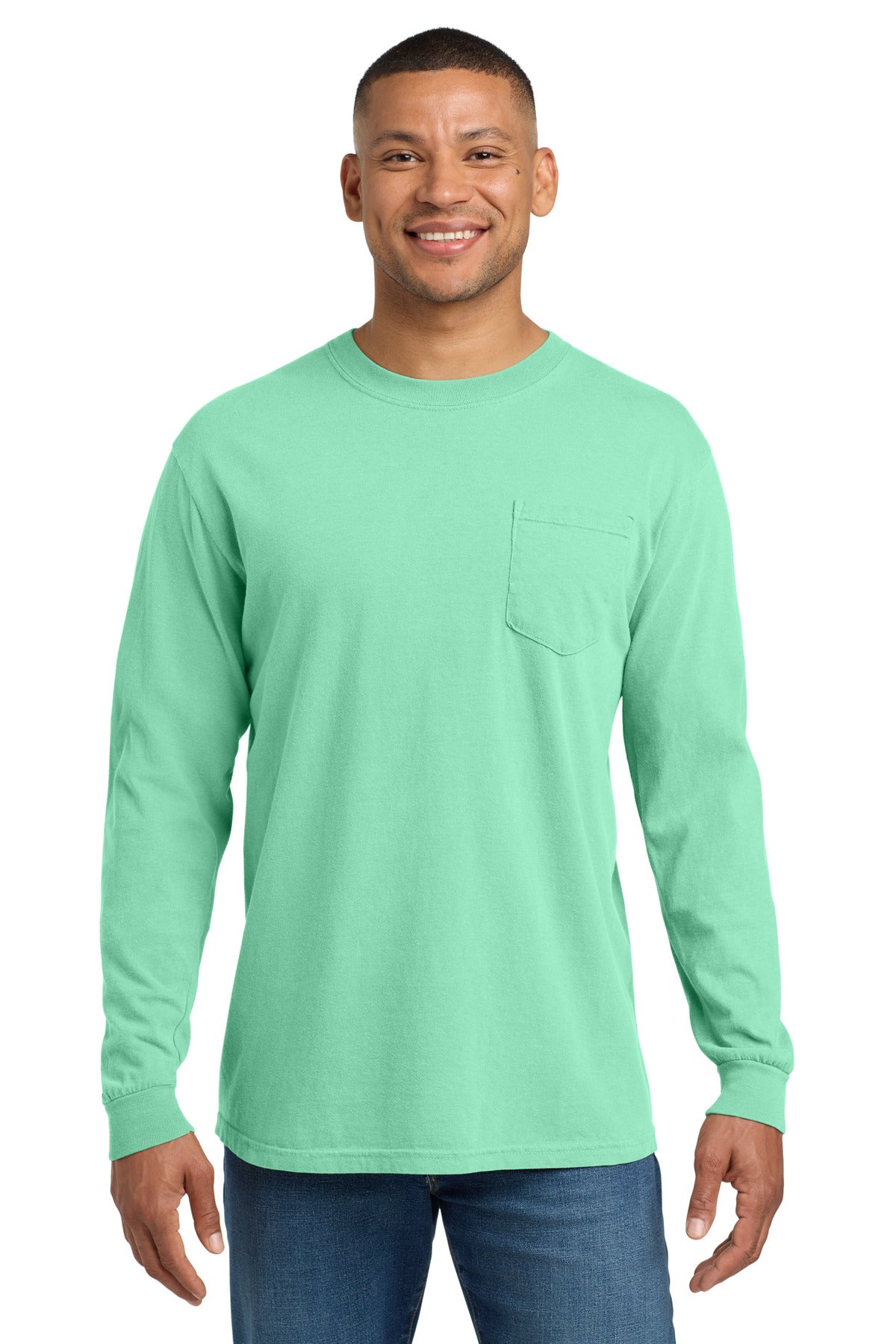 COMFORT COLORS ® Heavyweight Ring Spun Long Sleeve Pocket Tee. 4410