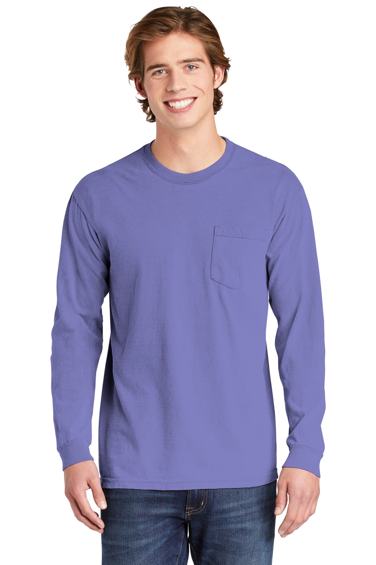 COMFORT COLORS ® Heavyweight Ring Spun Long Sleeve Pocket Tee. 4410