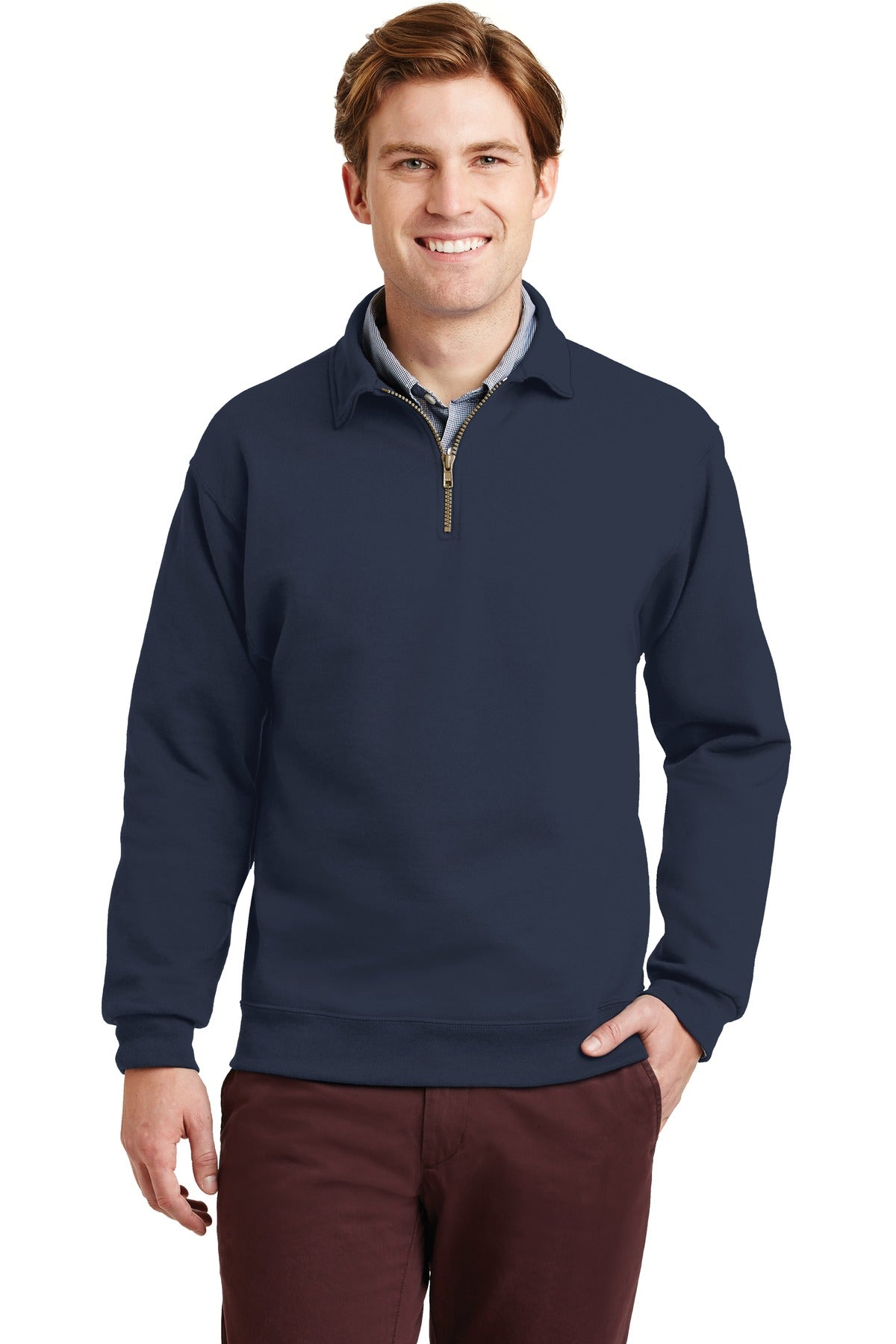 Jerzees? Super Sweats? NuBlend? - 1/4-Zip Sweatshirt with Cadet Collar.  4528M