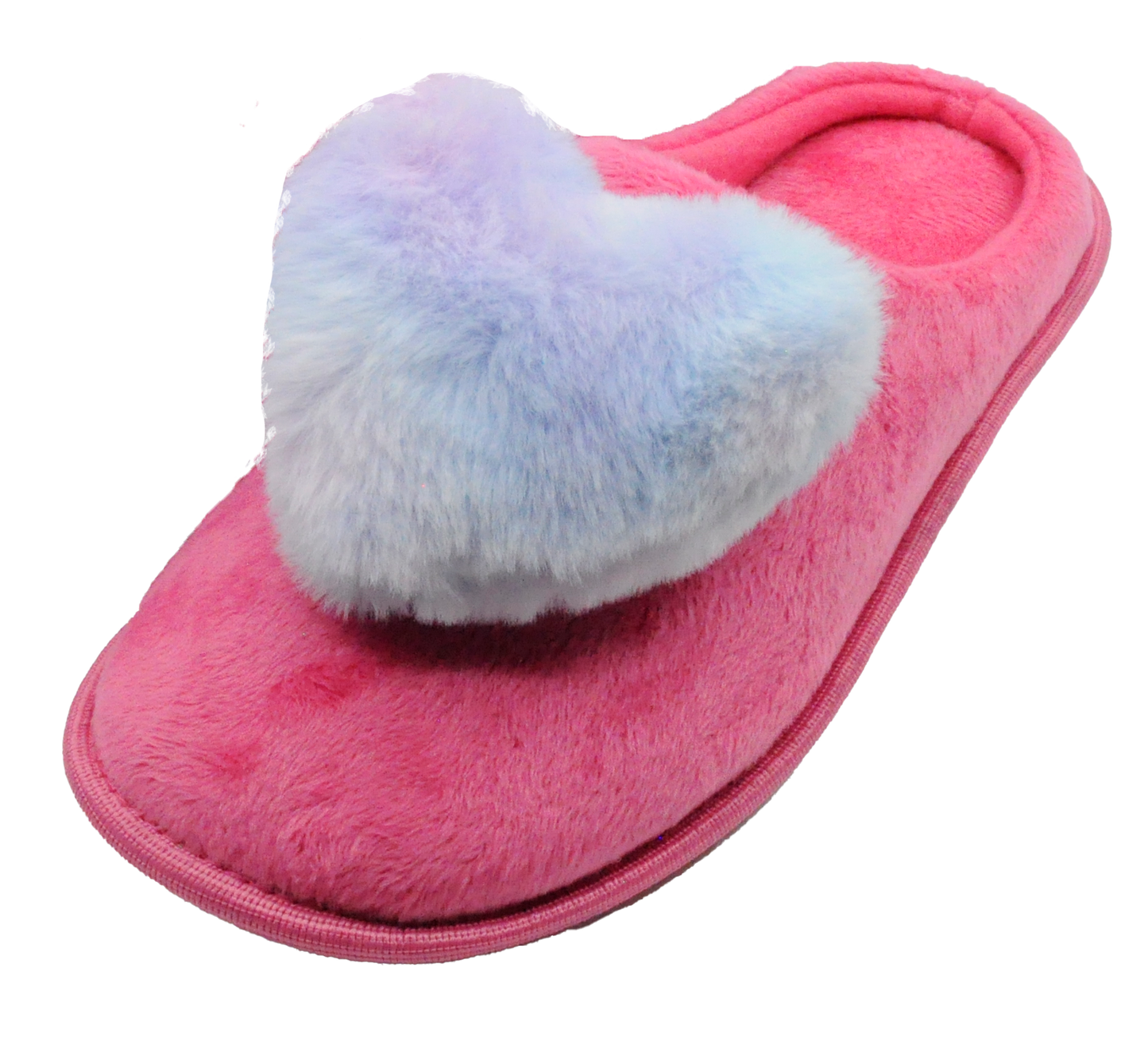Women's Slippers with Puffy Heart