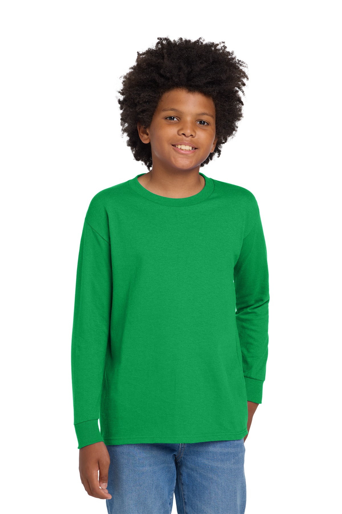 Gildan® Youth Heavy Cotton™ 100% Cotton Long Sleeve T-Shirt. 5400B