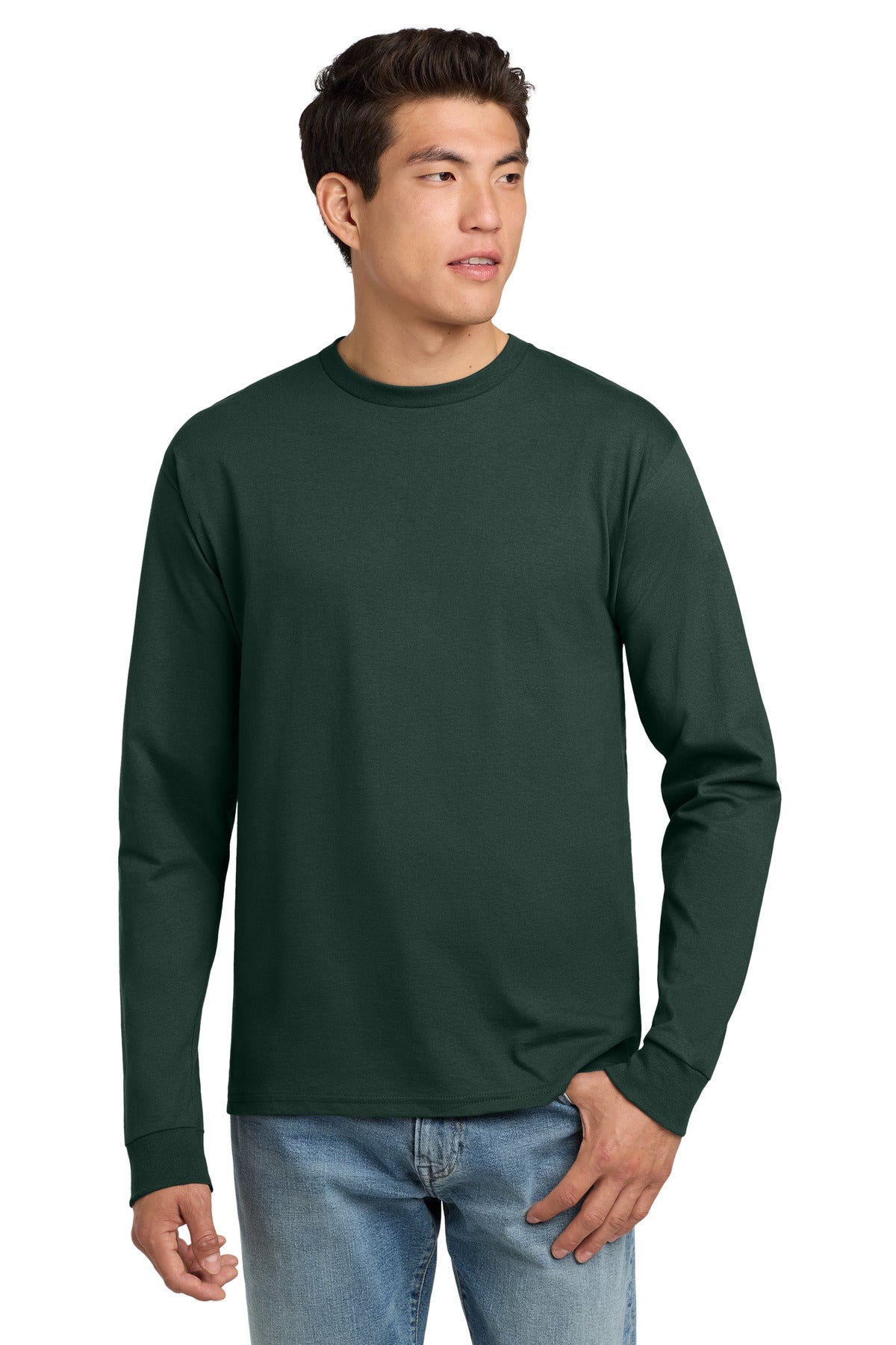 Hanes® - Authentic 100% Cotton Long Sleeve T-Shirt.  5586