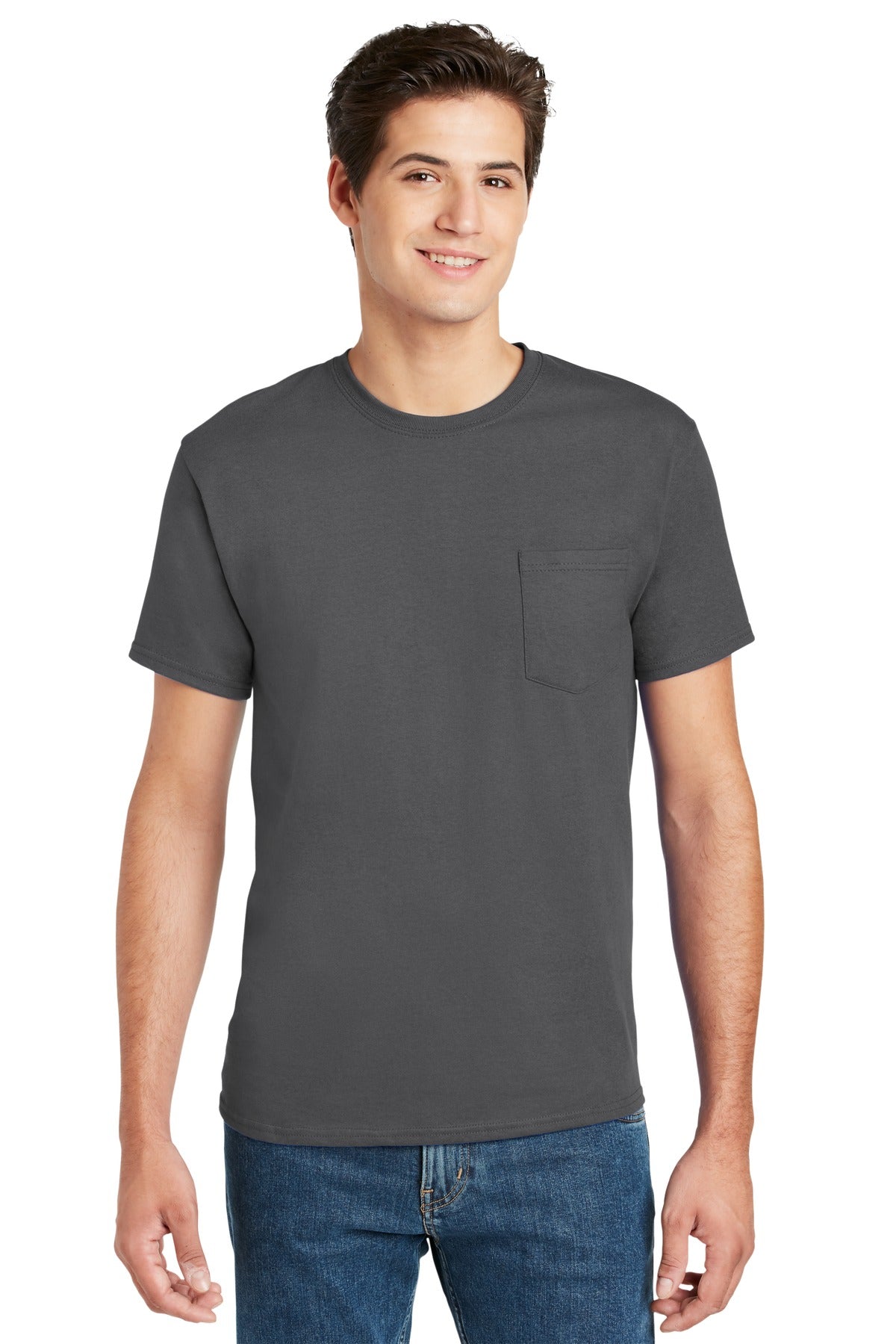 Hanes? - Authentic 100%  Cotton T-Shirt with Pocket.  5590