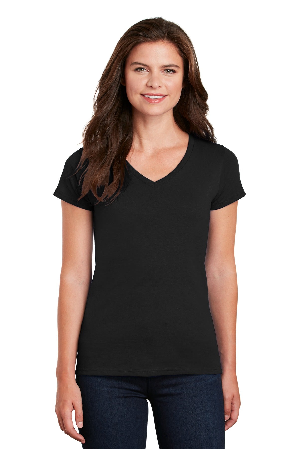 Gildan® Women's Heavy Cotton™ 100% Cotton V-Neck T-Shirt. 5V00L