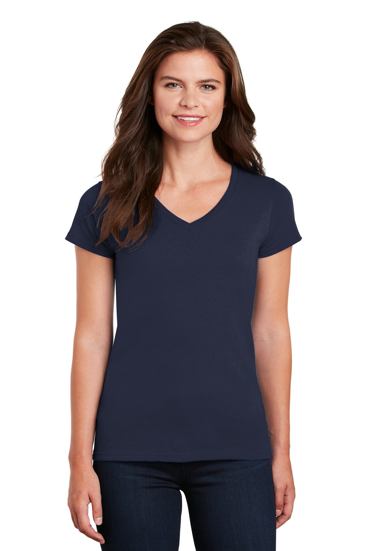 Gildan® Women's Heavy Cotton™ 100% Cotton V-Neck T-Shirt. 5V00L