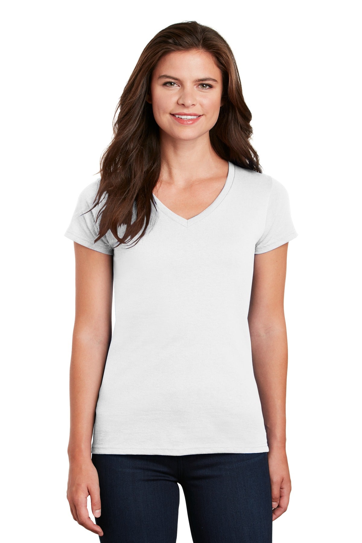 Gildan® Women's Heavy Cotton™ 100% Cotton V-Neck T-Shirt. 5V00L