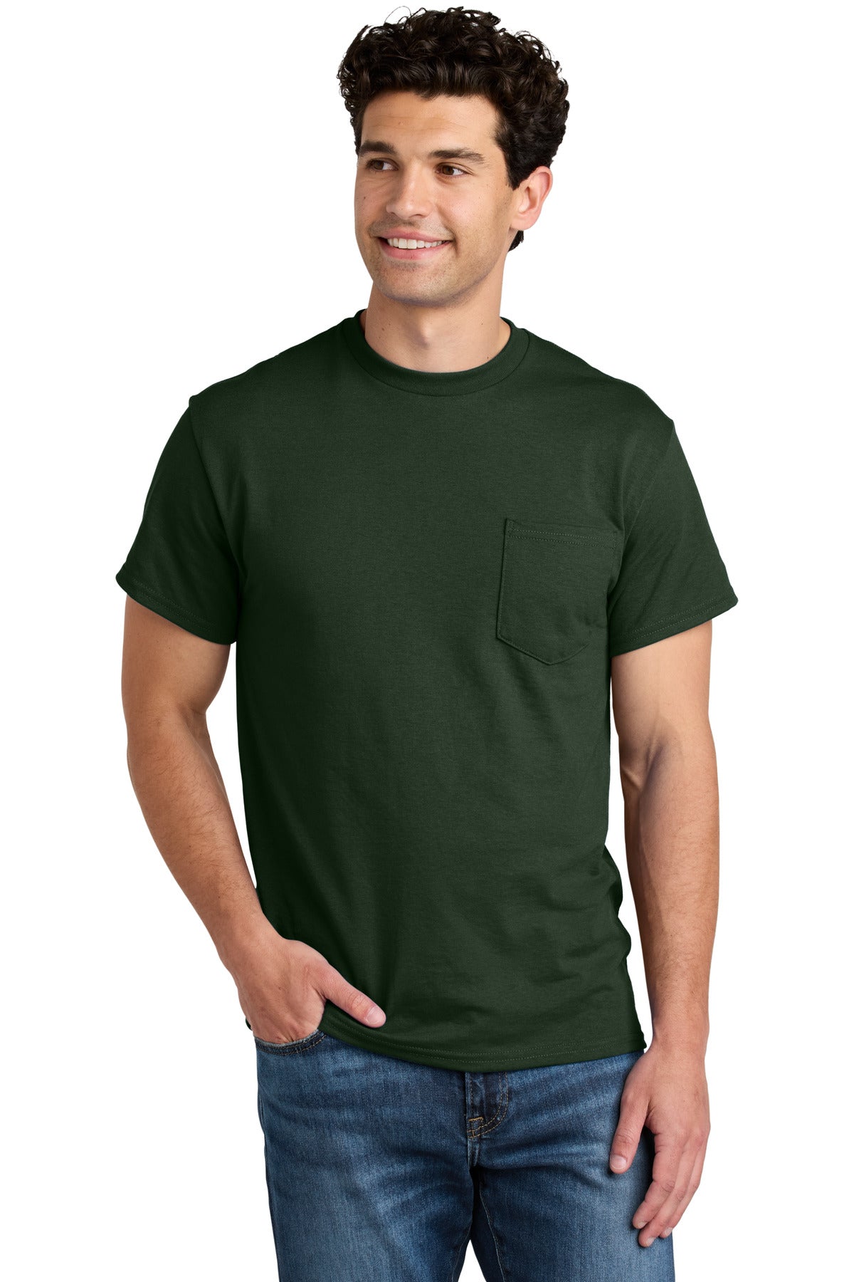 Gildan® - DryBlend® 50 Cotton/50 Poly Pocket T-Shirt. 8300