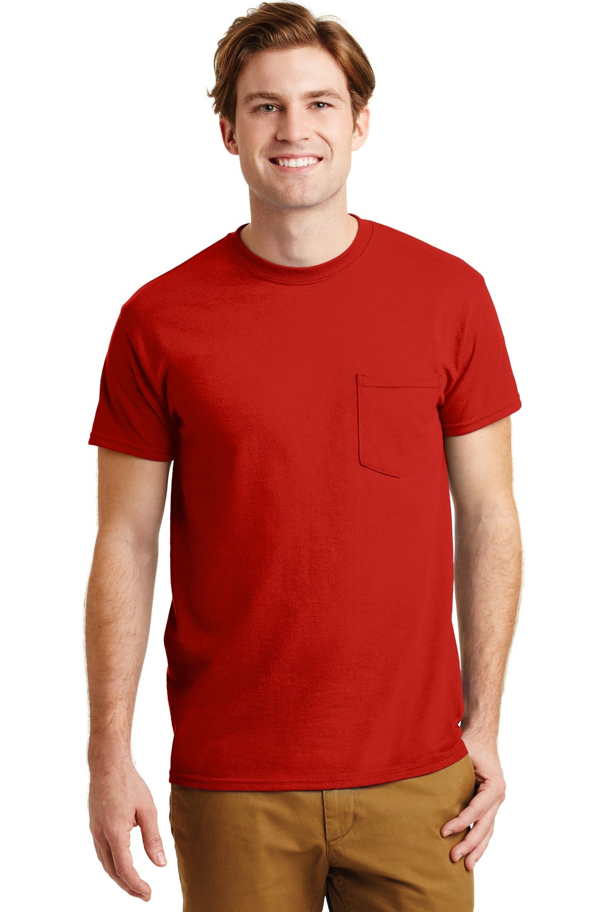 Gildan® - DryBlend® 50 Cotton/50 Poly Pocket T-Shirt. 8300