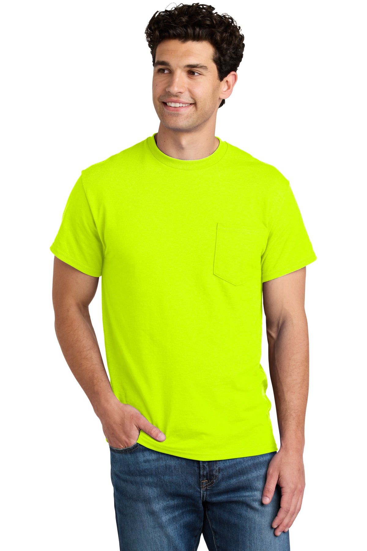 Gildan® - DryBlend® 50 Cotton/50 Poly Pocket T-Shirt. 8300