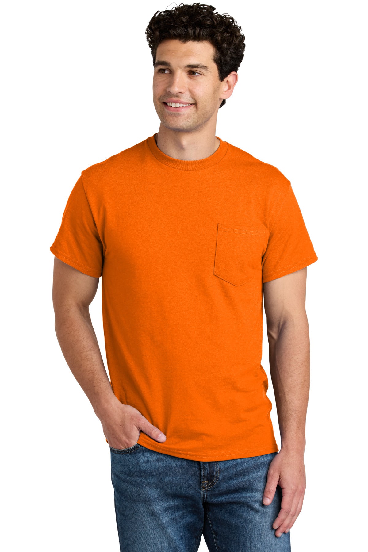 Gildan® - DryBlend® 50 Cotton/50 Poly Pocket T-Shirt. 8300