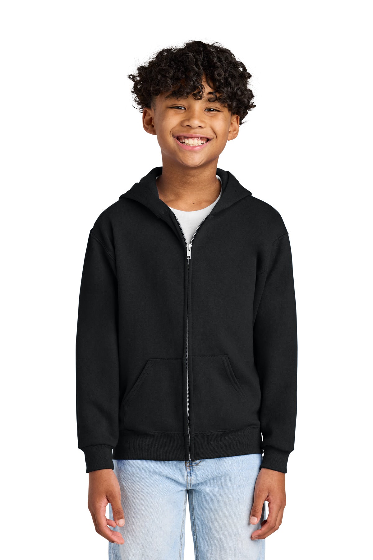 Jerzees® - Youth NuBlend® Full-Zip Hooded Sweatshirt.  993B