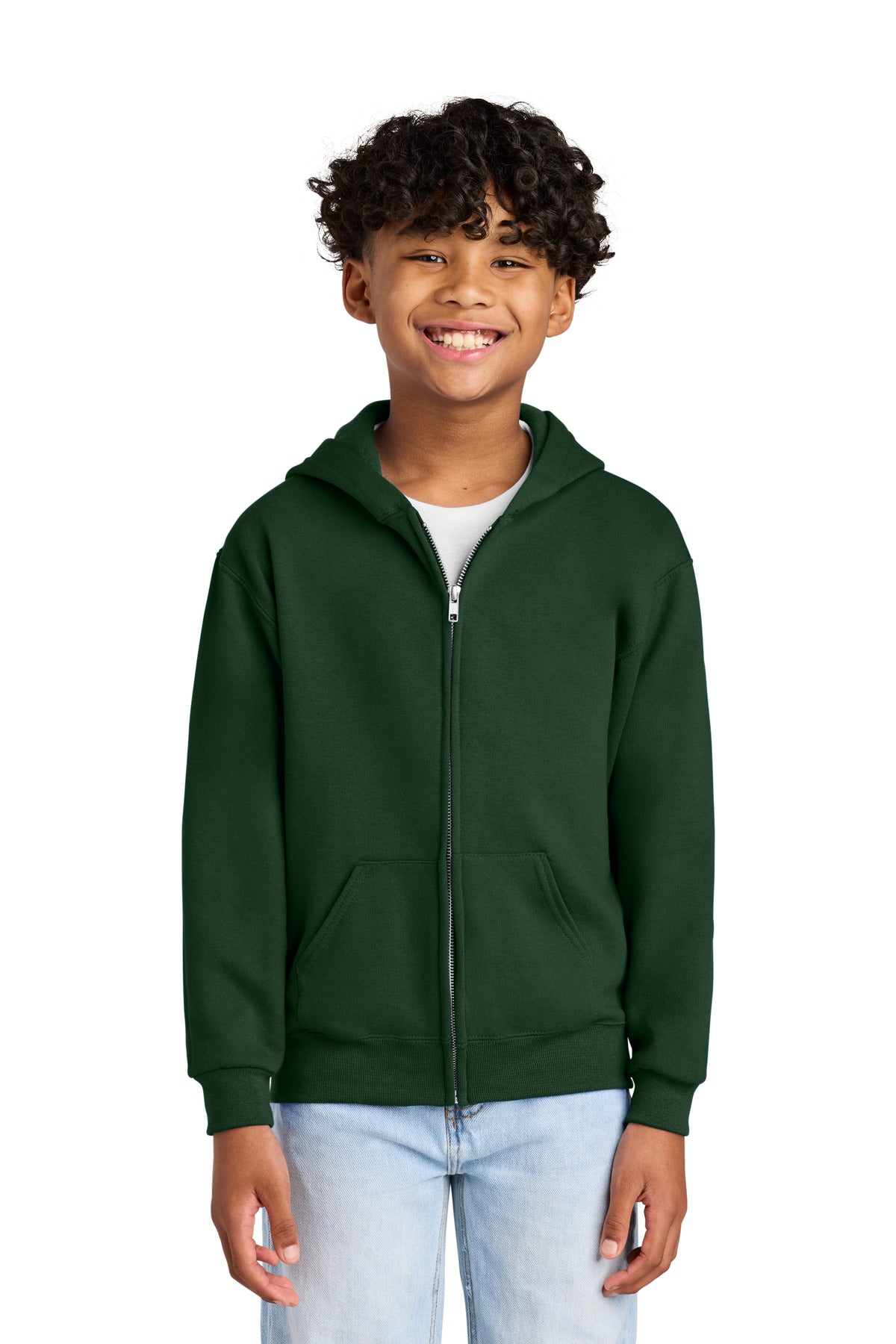 Jerzees® - Youth NuBlend® Full-Zip Hooded Sweatshirt.  993B