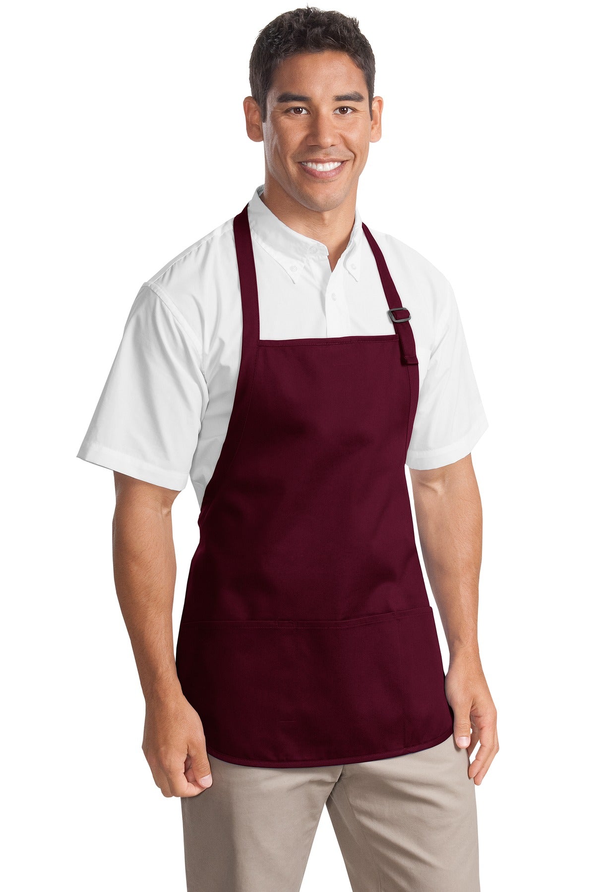 Port Authority? Medium-Length Apron with Pouch Pockets.  A510