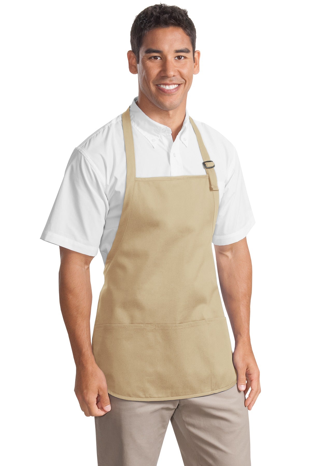 Port Authority? Medium-Length Apron with Pouch Pockets.  A510