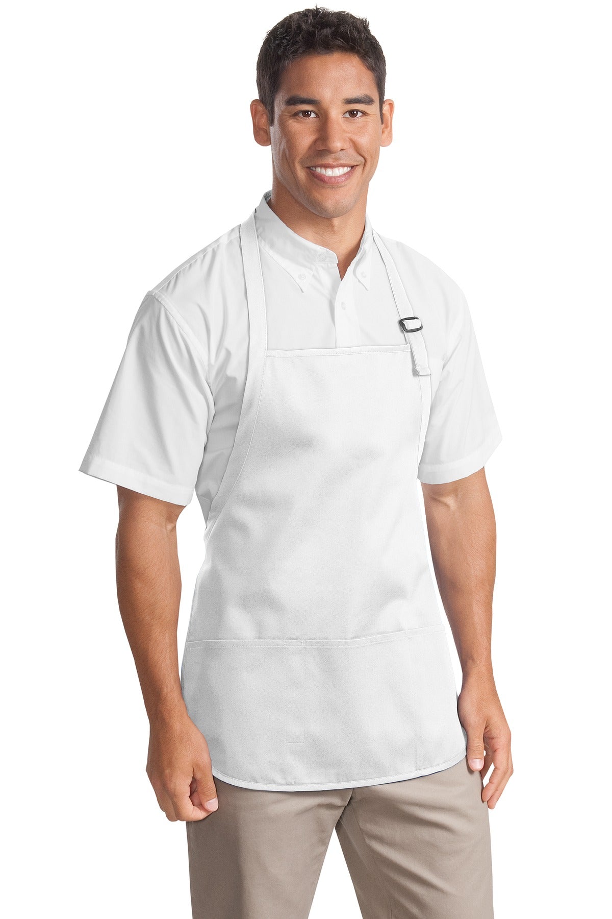 Port Authority? Medium-Length Apron with Pouch Pockets.  A510