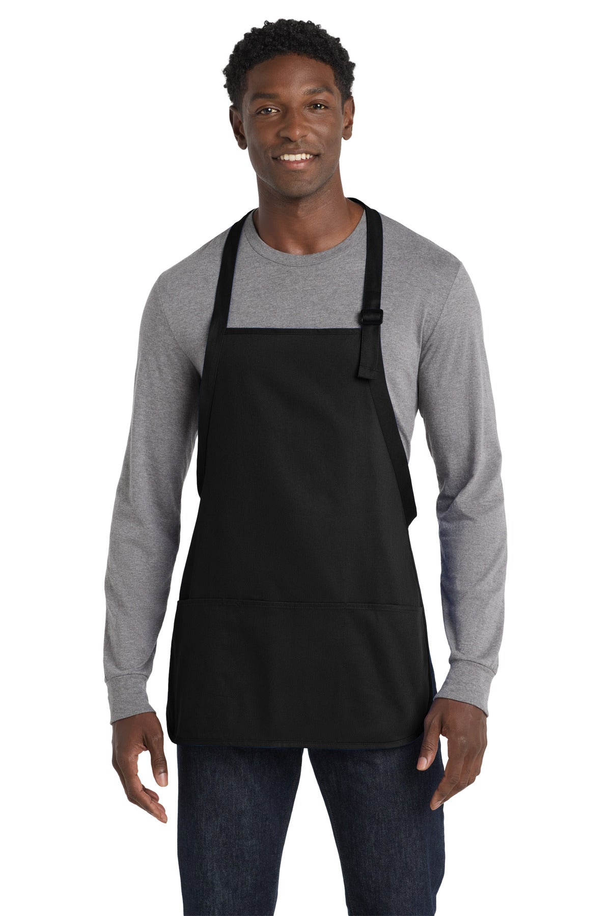 Port Authority® Medium-Length Apron with Pouch Pockets.  A510
