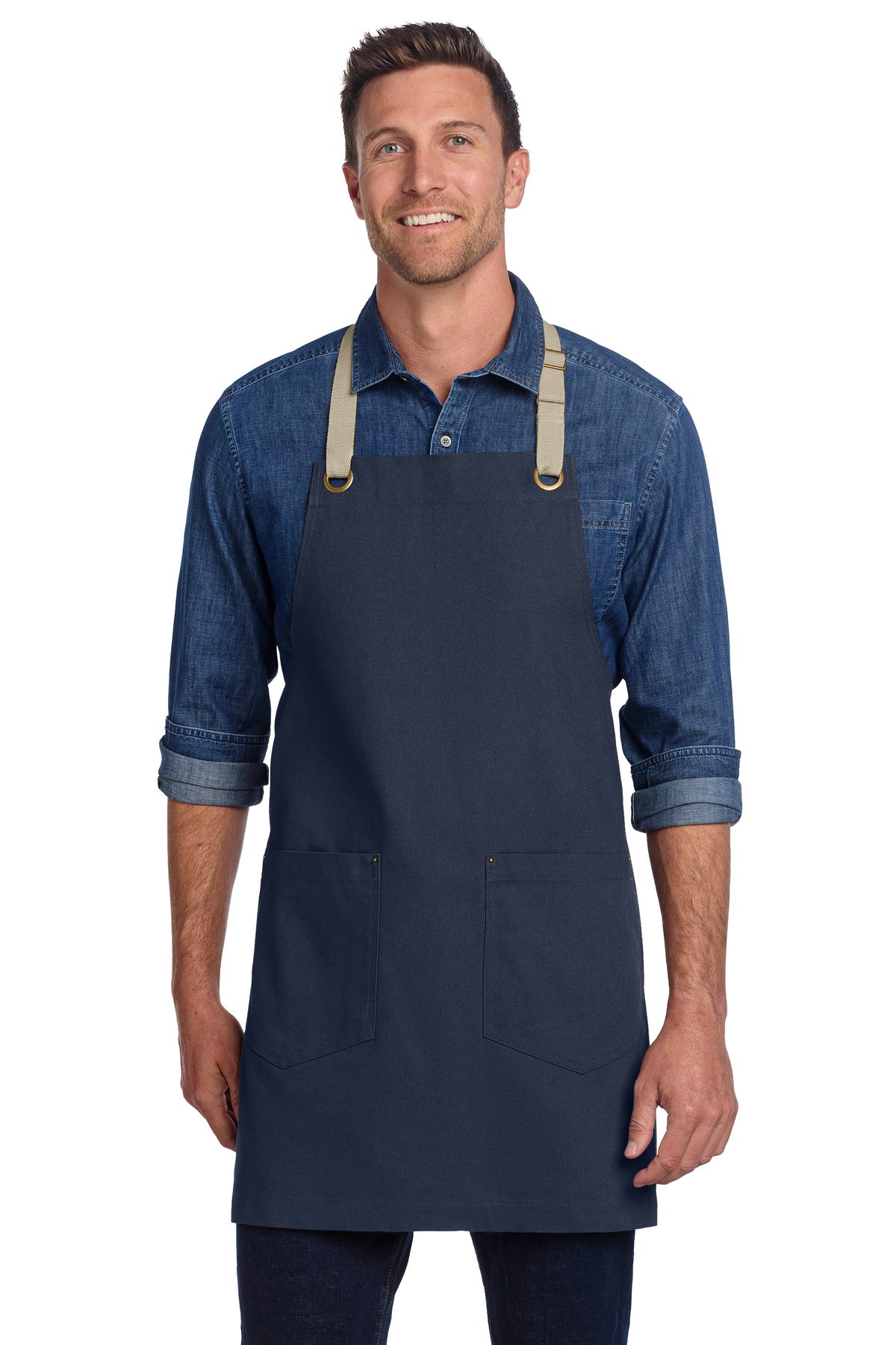 Port Authority® Canvas Full-Length Two-Pocket Apron A815